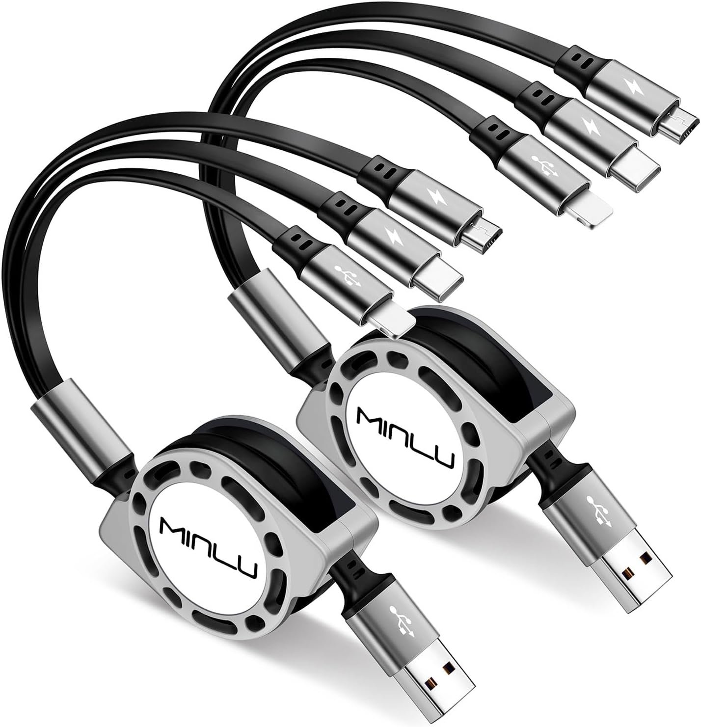Minlu Multi Charging Cable 3A 2Pack 4ft 3 in 1 Retractable Multi USB Cable Fast Charger Cord Adapter: A Comprehensive Review