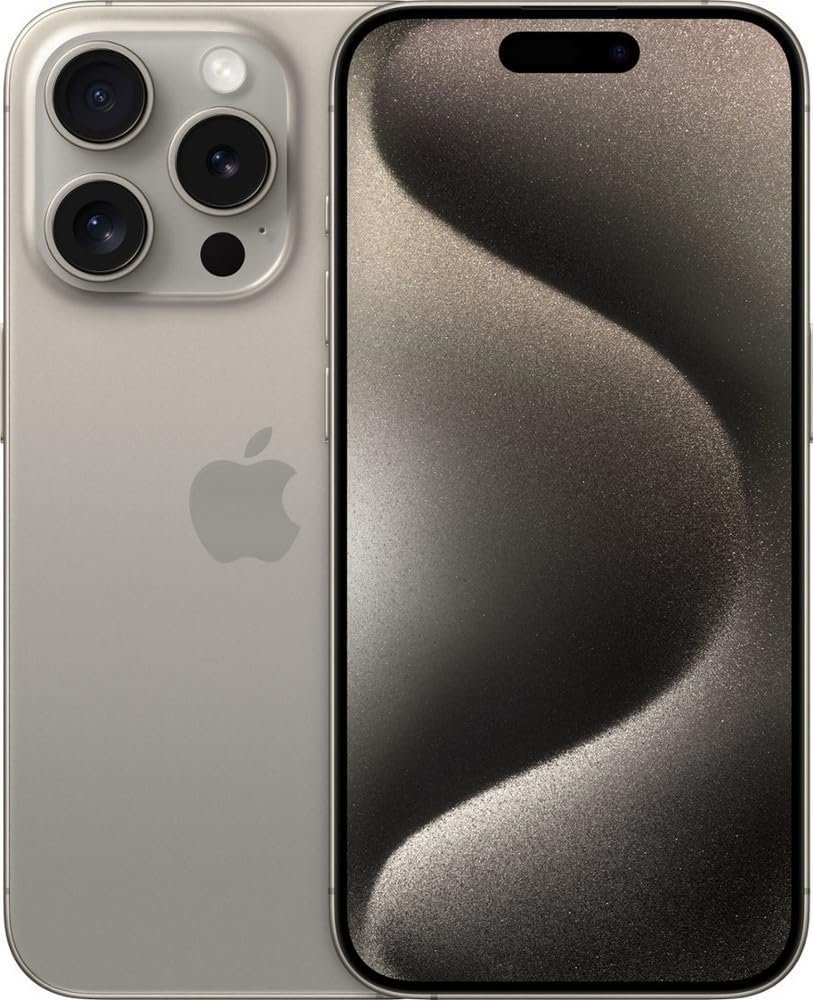Apple iPhone 15 Pro, 1TB, Natural Titanium – Unlocked (Renewed)